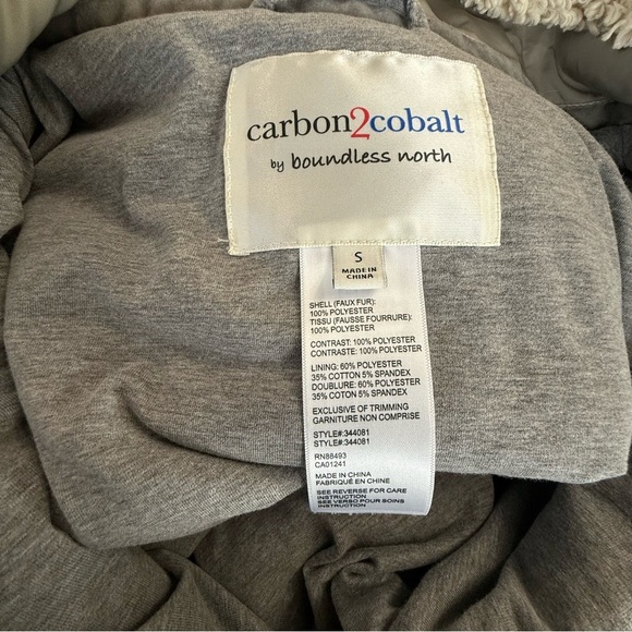 Carbon2Cobalt Snowfall Faux Shearling Pullover Size Small - Picture 6 of 6